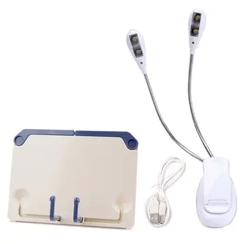 

Music Score Holder with USB Light Anti Slip Bookend Tablet Book Reading Stand