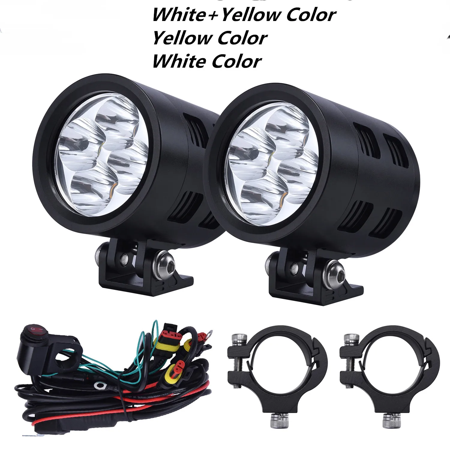 Motorcycle Led Driving Lights Kit 60w Hi Lo Strobe Motorcycle Led