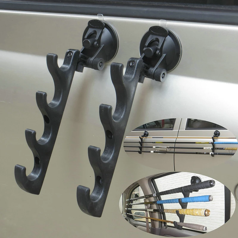 1pcs Fishing Rod Racks Car Fishing Rod Holder Wall Mount Pole Rack With Suction Cup Fish Tackle Pesca Iscas Tools