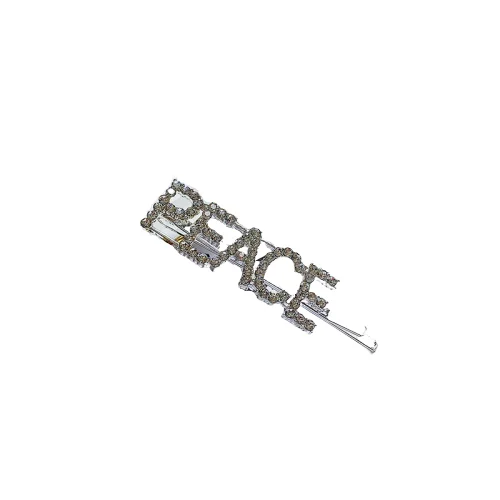 peace Новинка, заколки для волос, Кристальные блестящие стразы, слова, буквы, заколки для волос, Женский инструмент для укладки, заколка, алмазные аксессуары для волос, заколки, зажим - Цвет: peace