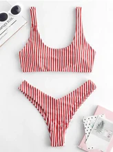 Женский купальник-бикини в полоску, новинка 2020(China)