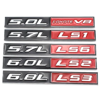

10pcs x Metal HEMI 5.0L Coyote V8 5.7L LS6 5.7L LS16.0L LS2 6.8L LS3 3d Sticker Auto Emblem Badge