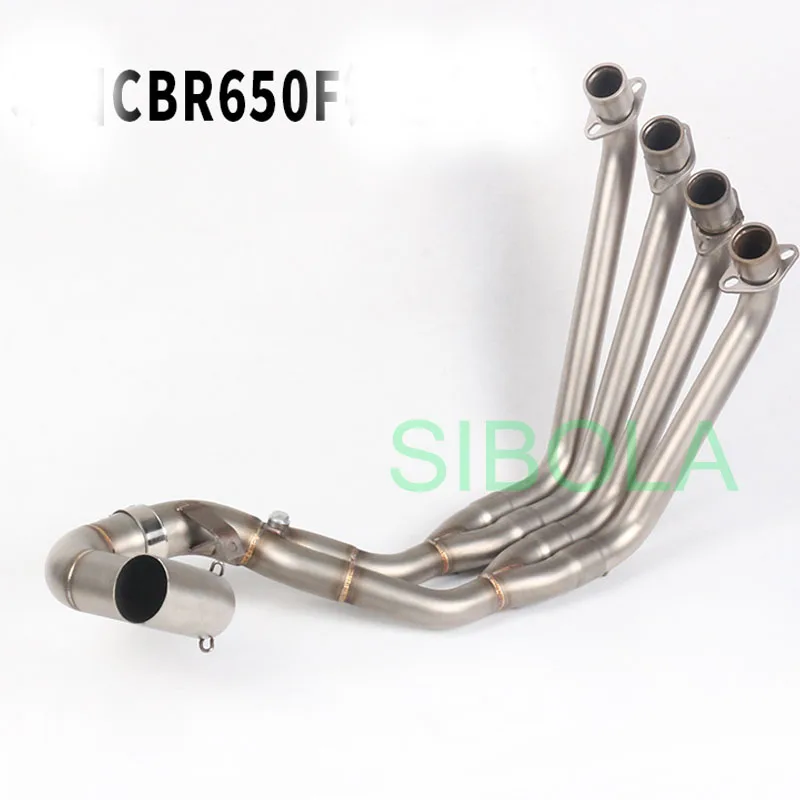 CBR650F CB650F мотоцикл Выхлопная Модифицированная 51 мм коллекторная труба полная система без глушителя титановые трубы из легированной стали из нержавеющей стали