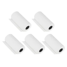 Papier d'imprimante thermique 57x25mm, 5 rouleaux pour tous les Peripage Paperang, papier d'impression d'étiquette d'ours vierge autocollant de couleur blanche