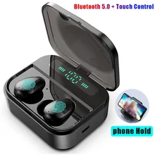 X7 TWS беспроводные наушники bluetooth светодиодный дисплей IPX7 водонепроницаемый Hearphone стерео сенсорные наушники с 2200 мАч power Bank