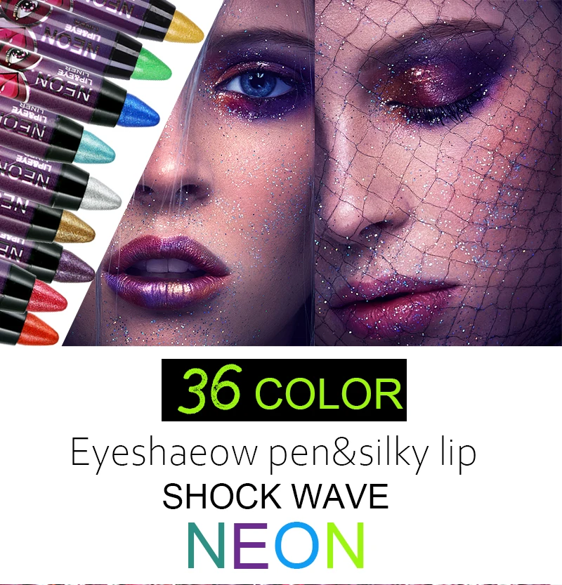 24-color Eye Shadow Stick 3-in-1 Eye Shadow Lipstick Lying Silkworm Pen Pearlescent Not Easy To Smudge Stage Cosmetics TSLM1