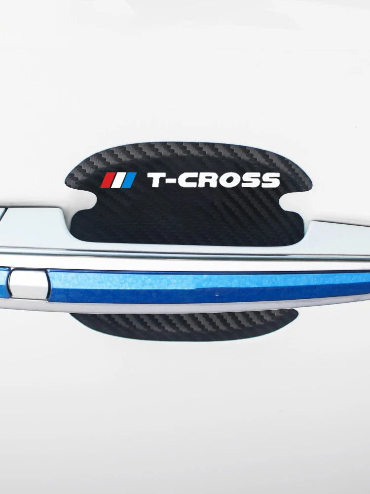 

4PCS Car Accessories Car Door Handle Scratch Protection Door Handle Decal Sticker Tape Auto Decoration for Volkswagen t-cross