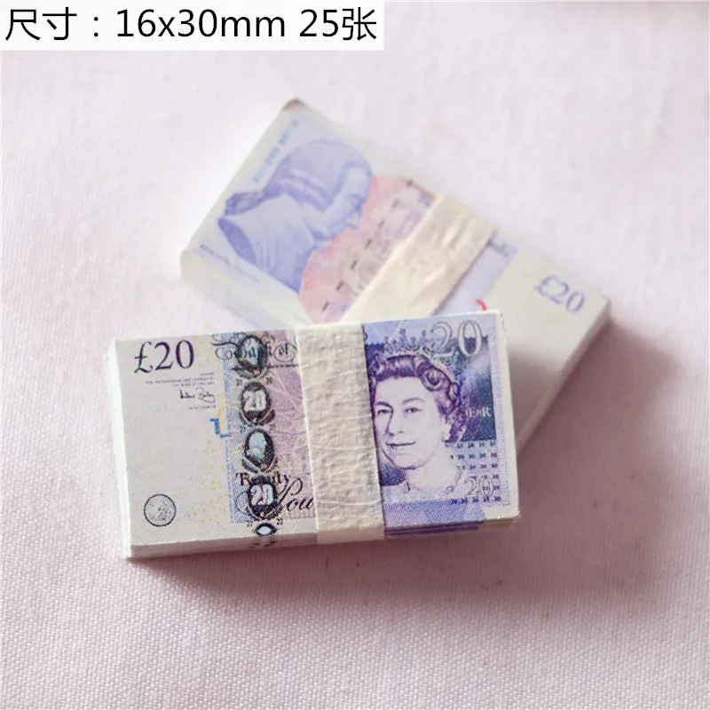 5 Bundles Mini Dollars Money Miniature Banknotes Children Toys Gifts Dollhouse Miniature Accessories miniature ornament miniature figurines