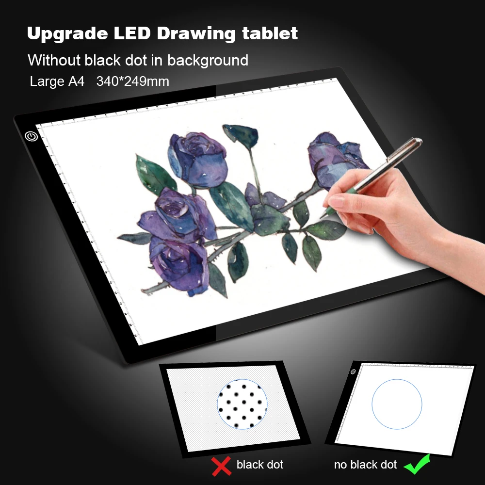 

Upgrade Drawing Tablet LED Light Box A4 Graphic Writing Digital Tracer Copy Pad Board for Diamond Painting Sketch X-Ray Viewer