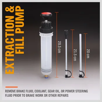 

NEW 200cc Oil Fluid Extractor & Filling Syringe Bottle Transfer Hand Pump Automotive Fluid Extraction Car Fuel Pump Car Styling