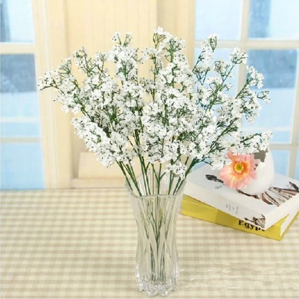 10PCS Artificial Fake Silk Gypsophila Baby's Breath Flower Plant Home Wedding Decor