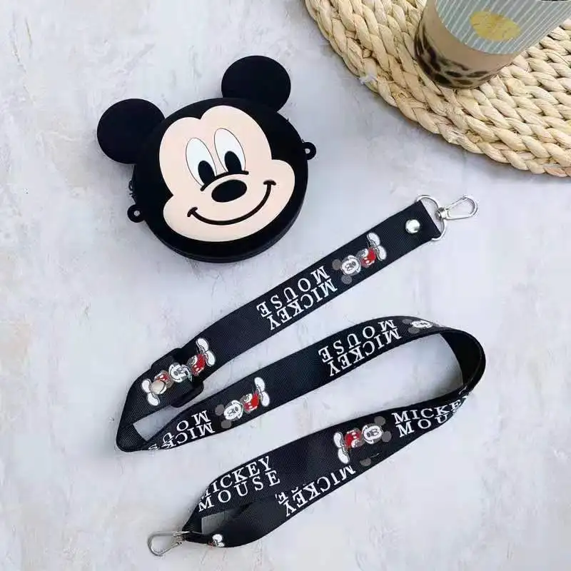 3 Disney Микки Маус кошелек для монет леди Минни плечо сумка милые карты сумка карты пакет мультфильм силиконовая сумка для хранения - Color: 3