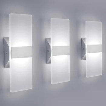 

New LED Wall Modern Wall Light Lamps Cool White Indoor Lighting Fixture for Living Room Bedroom Hallway Home Room Decor Not Dimm