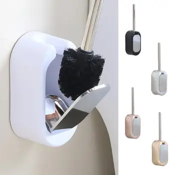 

Bathroom Long Handle Wall Mounted Toilet Cleaning Tool Brush Cleaner with Holder