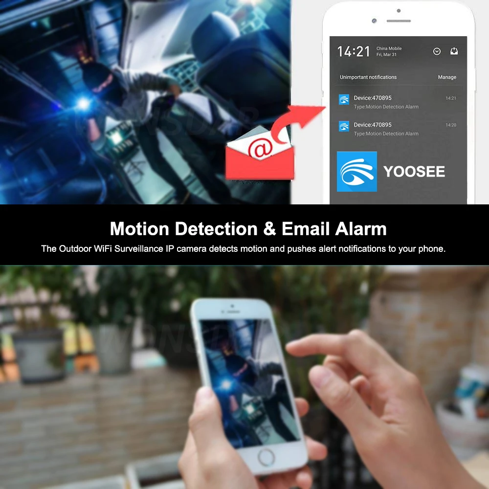 Wonsdar WiFi камера 1080P HD цветное ночное видение Облачное хранилище Поддержка Onvif TF карта двухстороннее аудио водонепроницаемый IP66 Yoosee APP