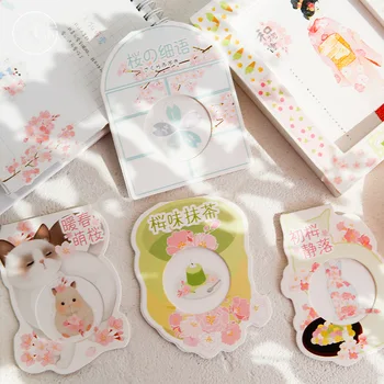 

20set/1lot Kawaii Stationery Stickers Sakura at first sight Diary Decorative Mobile Stickers Scrapbooking DIY Craft Stickers