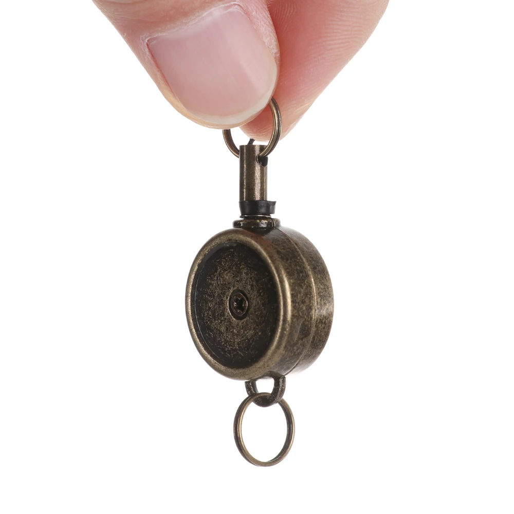 Key Ring ID Lanyard Keychain Belt Metal Badge Holder Retractable ID Card Badge Reel Chrome Work Card Keychain retractable badge reel badge holder badge holder keychain retractable id tag retractable id lanyard retractable key ring