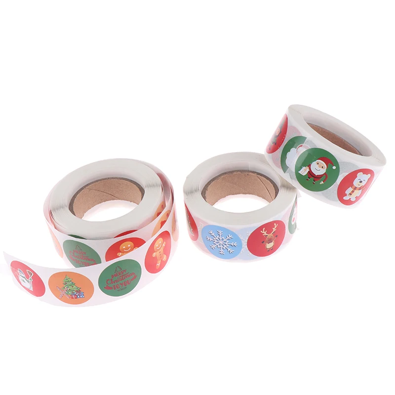 Holiday Stickers 500pcs Christmas Sticker Santa Claus Deer Decorative Adhesive Reward Sticker School Supplies Stationery Sticker