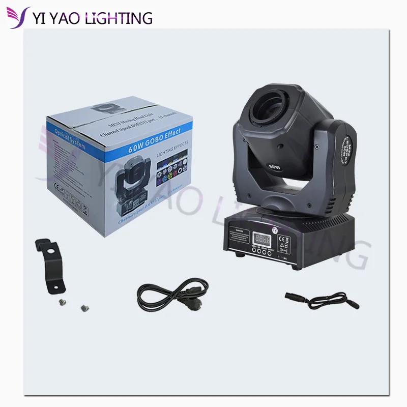 Лира Led Moving головной светильник 60 Вт Dmx 512 гобо плиты и Цвет пластина мини луч