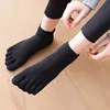2023 Women Breathable Pilates Socks Anti-Slip Five Toe Yoga Socks Quick-Dry Cotton Ladies Ballet Dance Elasticity Fitness Socks 5