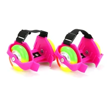 Мигающие роликовые коньки красочные Вихрь шкив вспышки колеса пятки обувь для катания на коньках для детей взрослых Регулируемая просто роликовая обувь