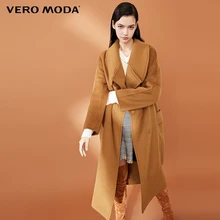 Vero Moda женское о-образное длинное тяжелое шерстяное пальто с боковым карманом | 318327535