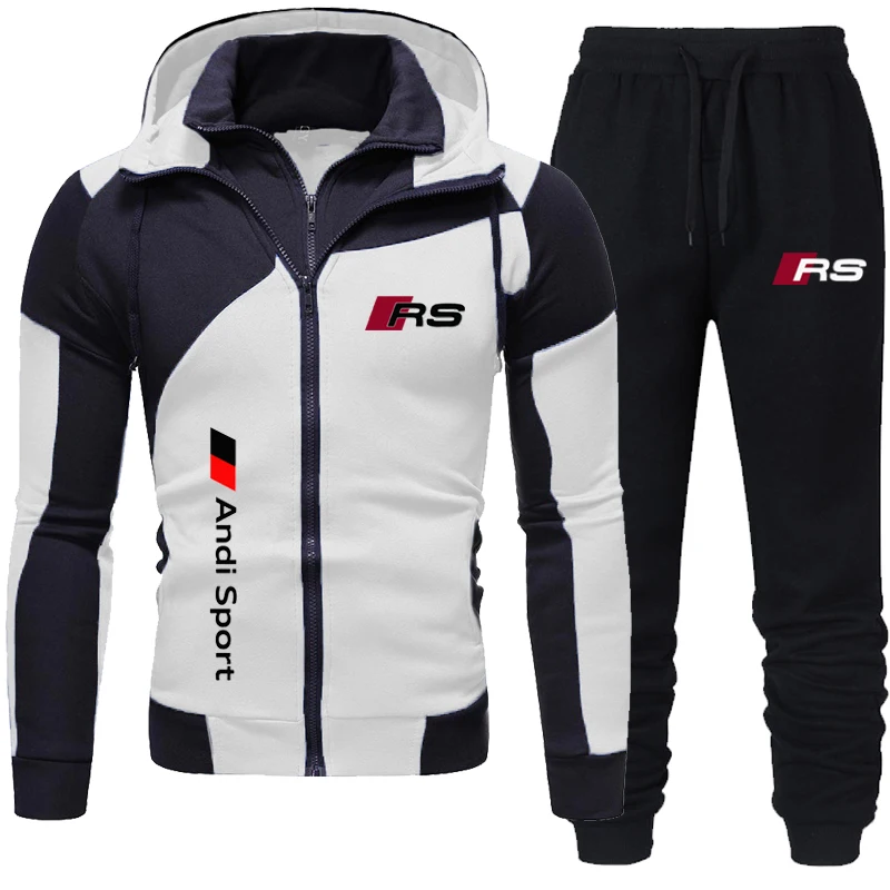 Sudadera con capucha para hombre, ropa deportiva a la moda, chándal informal para trotar, trajes deportivos para correr, sudadera, pantalón, conjuntos de 2 Uds., 2021