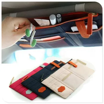 

Car Sun Visor Card Package Holder Pocket Organizer Bag for Volvo S40 S60 S80 XC60 XC90 V40 V60 Any Cars XC40 360c V90 V40