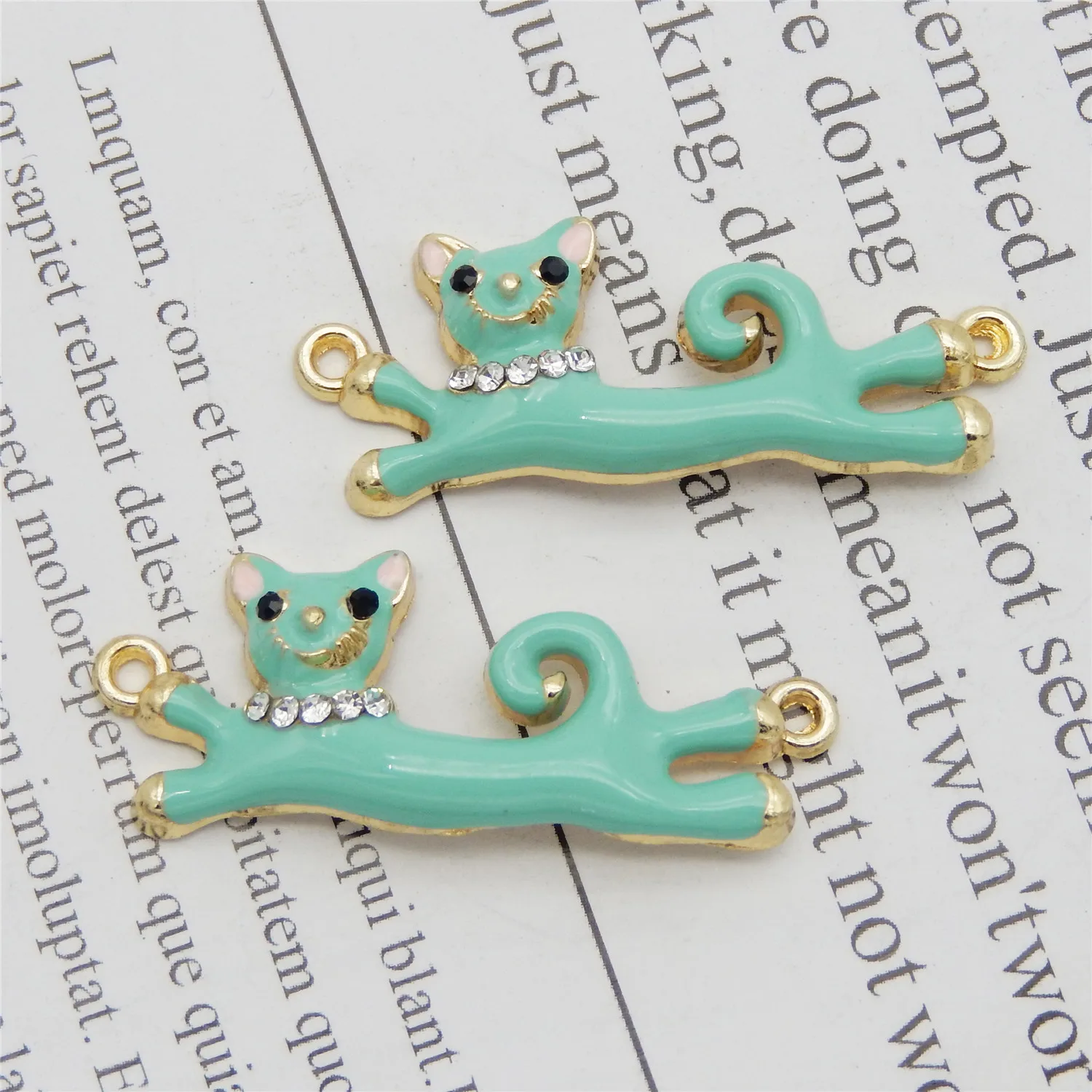 3 шт. эмалированное ожерелье в виде кошки кулон ювелирное изделие животных DIY