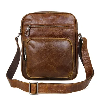

YILUNXI 2020 New men's fashion leather shoulder bag Men's retro style shoulder bag Men's casual luxury shoulder bag