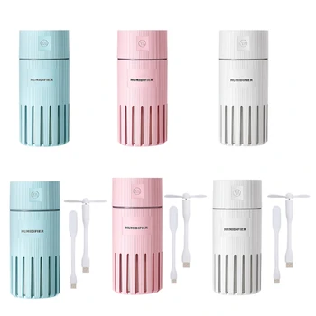 

3 in 1 Air Humidifier 320ML USB Mini Ultrasonic Essential Aroma Diffuser 6XDB