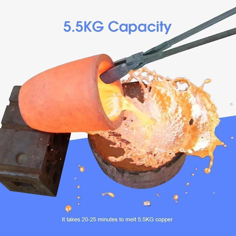 6Kg Foundry Clay Graphite Crucible Furnace Torch Melting Casting Refining Gold Silver Copper Brass Aluminum wood pellet machine