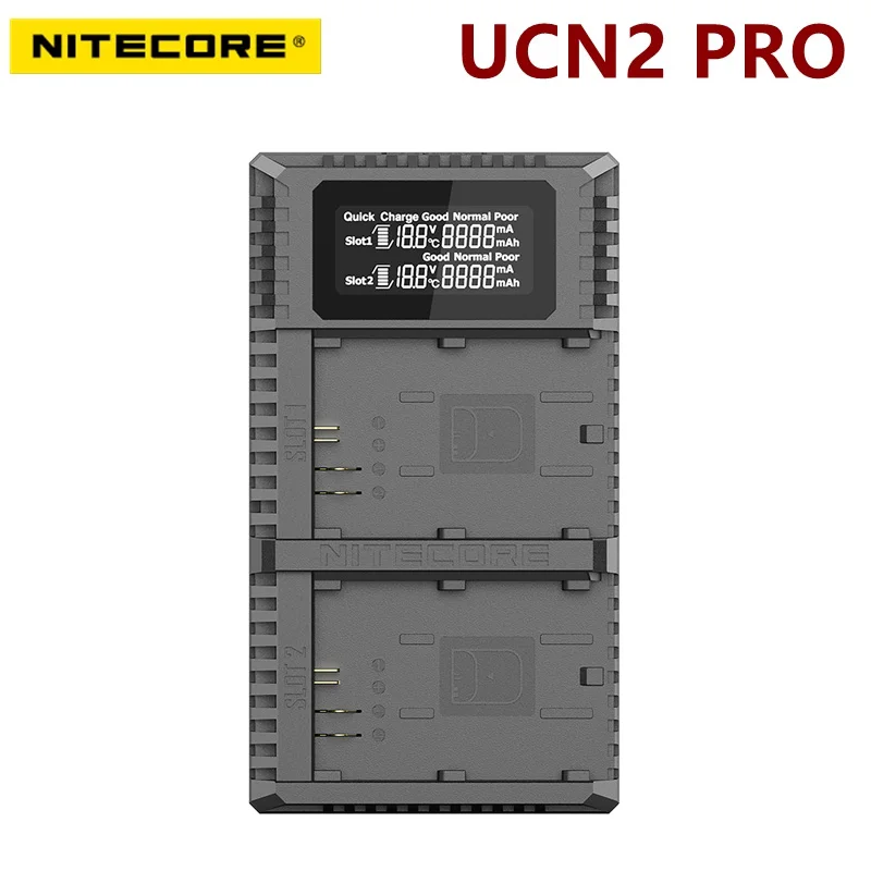 Nitecore UCN2 Pro Двойной слот USB QC LP-E6 LP-E6N зарядное устройство для Canon CANON DSLR EOS 60D 5D3 7D 70D 5D Mark II SLR камера батарея