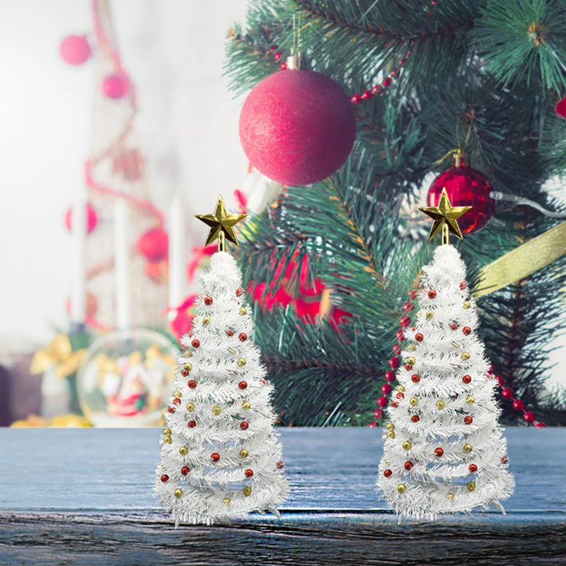 Складной искусственный Рождественский стол, елка, мишура, блестки, всплывающие деревья для стола, украшение стола, праздничные украшения для рождественской вечеринки