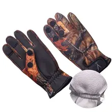 

VILEAD Unisex Winter Fishing Thermal Anti-Slip Windproof Three Fingers Cycling Outdoor Camping Hiking Motorcycle Gloves