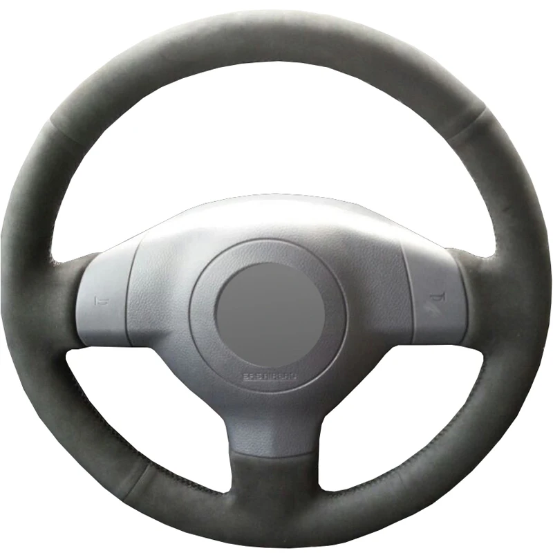 Черный замшевый чехол рулевого колеса автомобиля для Suzuki SX4 2006-2013 Swift 2005-2011 Splash Alto 2007- Opel Agila Vauxhall Agila