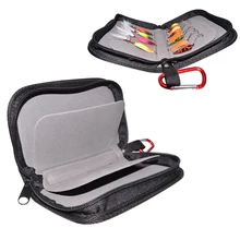 Холщовая Сумка для рыболовной наживки карманы для хранения ложек приманки Джиги литые Спиннеры сумка для приманок 16x10x3,5 см Рыболовная Сумка для снастей