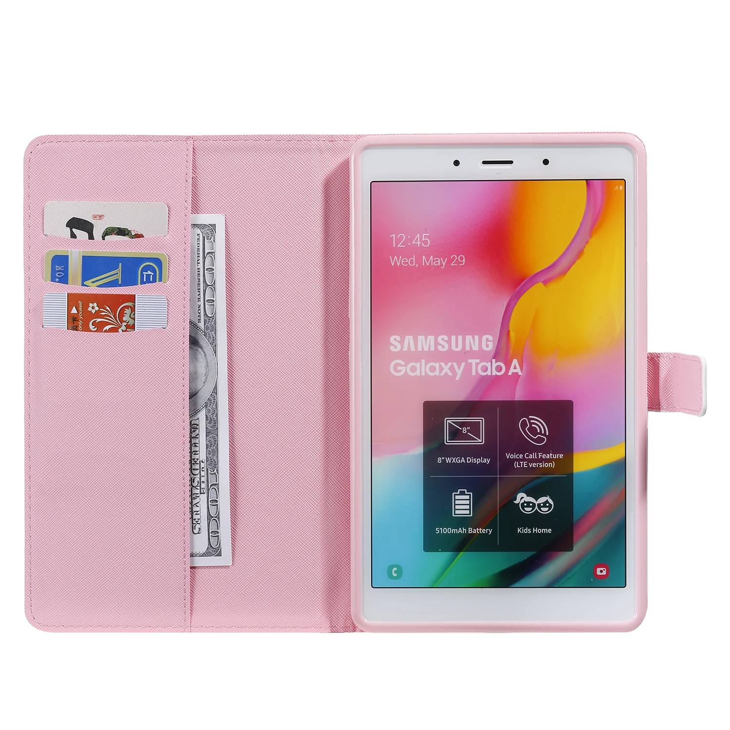 Чехол для планшета для samsung Galaxy Tab A 8," SM-T290 SM-T295 T290 T295 T297 с 3D рисунком, чехол-подставка с зажимом+ ручка