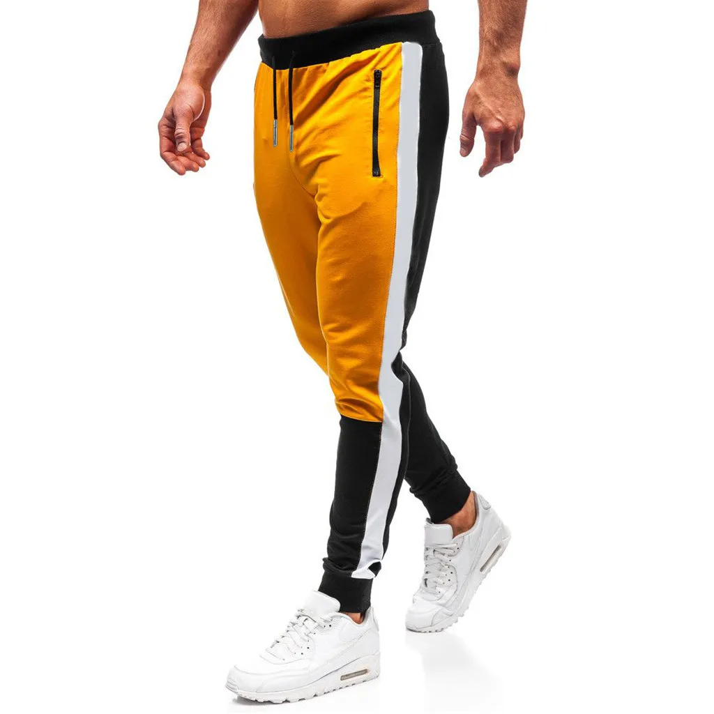 Новые мужские повседневные спортивные брюки Slim Fit отделанные Брюки Штаны для бега спортивные брюки