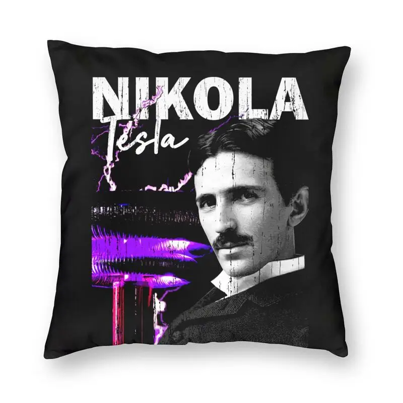 

Наволочки Nikola Tesla для диванных подушек, Квадратные наволочки 40 х40 для гостиной с изобретателем науки, физика, энергии, гика, ботаника, домашний декор