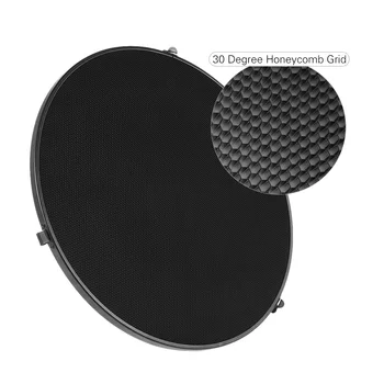 

Andoer 15.6"/39.5cm Aluminum Alloy 30 Degree Honeycomb Grid for Bowens 41cm/16" Reflector Diffuser Beauty Dish