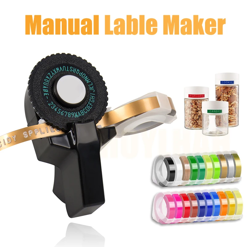 Imprimante d'étiquettes 3D Cliquez sur Petit modèle Fabricant d'étiquettes  Manuel Machine de lettrage de bricolage Gaufreuse Machine à écrire avec