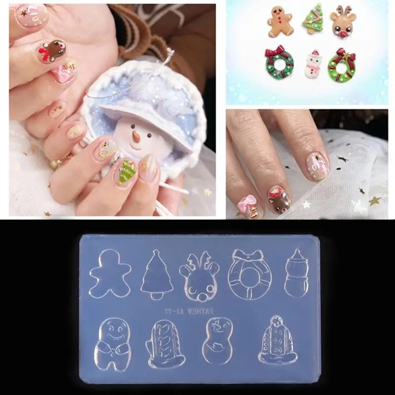 3D креативный узор DIY Дизайн ногтей силиконовые формы УФ-гель шаблон формы