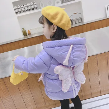 

Fashion Winter Warm Cotton Child Coat Heavyweight Patchwork Baby Girls Jackets Children Outerwear Kids Outfits 1-5 Years Old