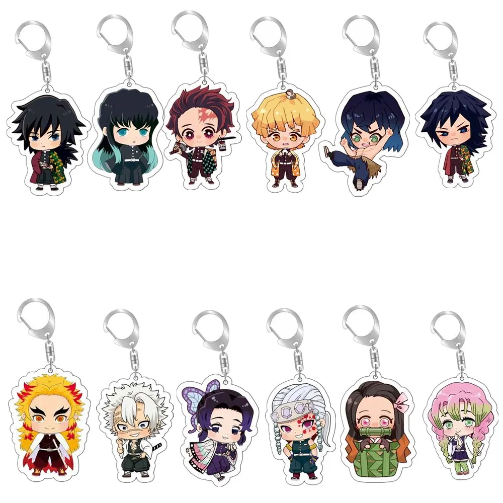 2019 Anime Demon Slayer Kimetsu No Yaiba Figure Kamado Tanjirou Nezuko Hashibira Inosuke Keychain Pendant Xmas Toys | Игрушки и хобби