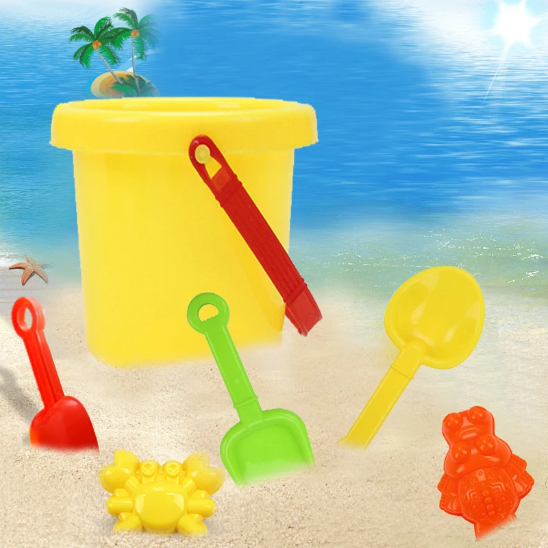 discounted 6 sets Children's beach toy car suit baby play with sand dug tool