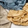 Double Layer 100% Real Silk Sleeping Caps Adiustable Knotted Women Night Bonnet Satin Hair Wrap Elastic Head Cover for Long Hair 4