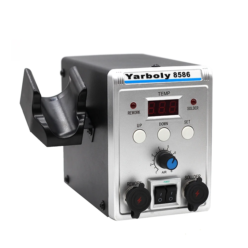 Yarboly 8586 паяльная станция 2 в 1 BGA паяльная SMD Тепловая пушка для горячего воздуха Электрический паяльник Комплект 220 В 700 Вт сварочный инструмент для ремонта