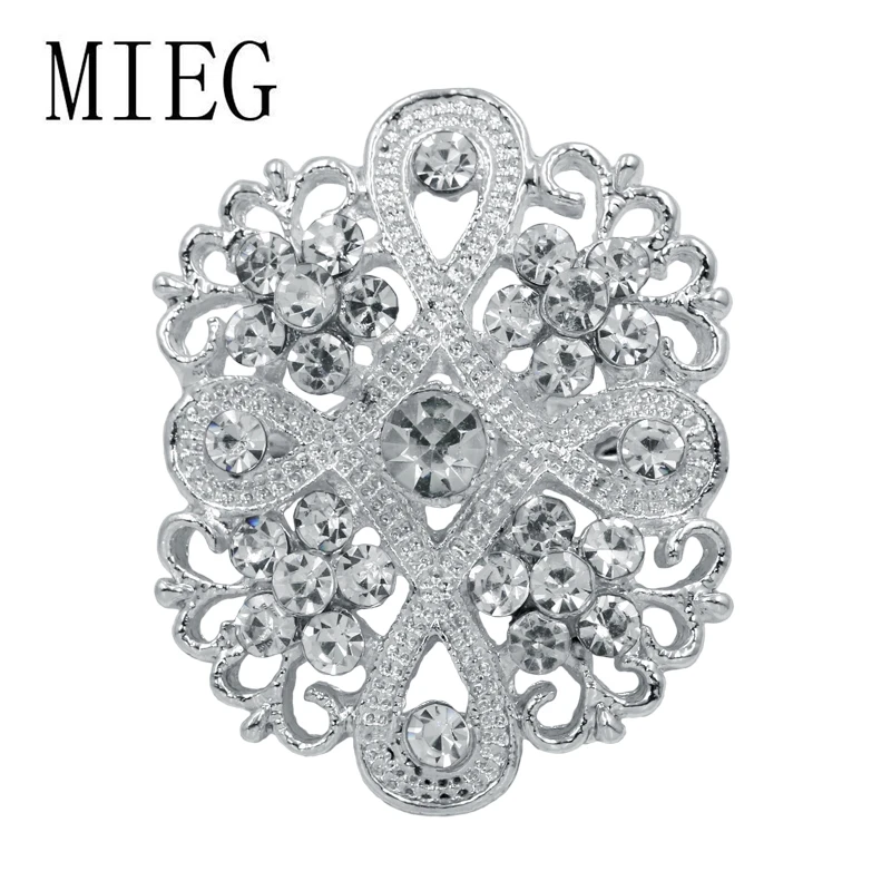 Бренд MIEG, прозрачные стразы, Bijoux, булавки, броши в виде цветка для женщин, украшение для свадебной вечеринки, очаровательное ювелирное изделие