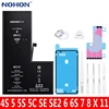NOHON Battery For iPhone X 11 8 7 6S 6 S SE 2020 5S 5C 5 4S Replacement High Capacity Bateria For Apple iPhoneX iPhone8 iPhone7 1